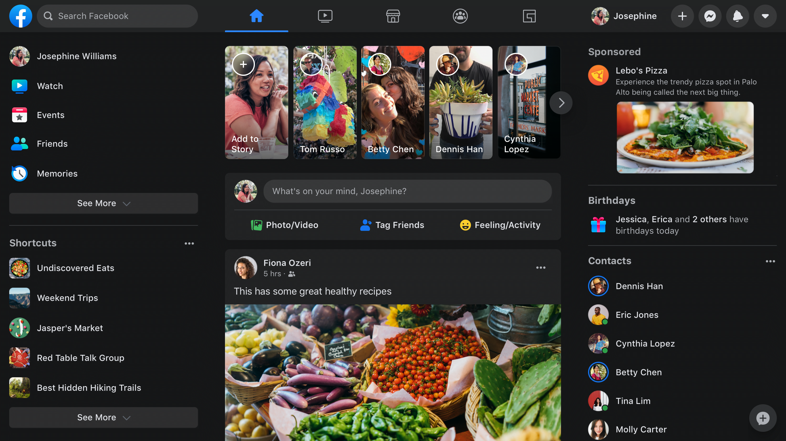 News Feed Dark Mode