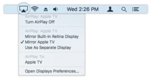 how to airplay mirror mac