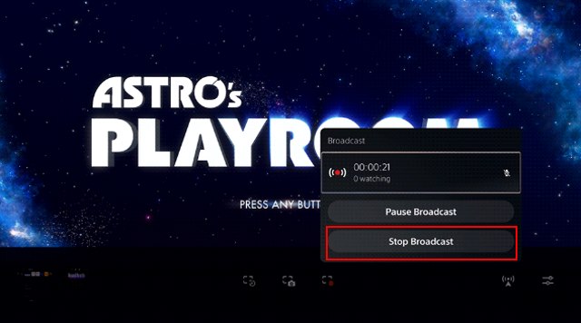 stop brodcast stop ps5 game stream on Twitch