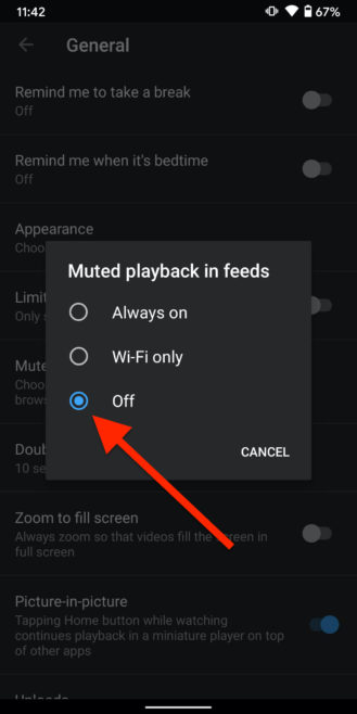 How to disable autoplay on the YouTube home and subscriptions tabs 5 329x658 1
