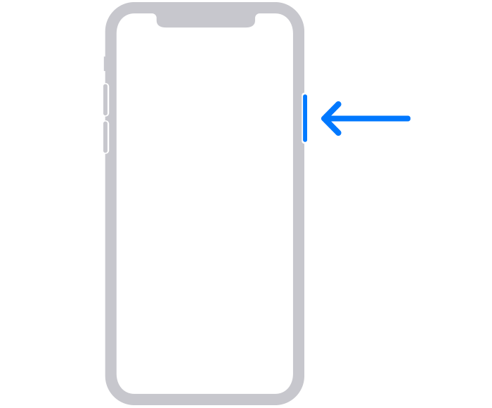 iphone x later recovery side button
