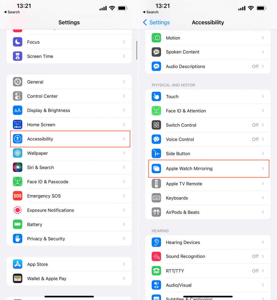 How to use Apple Watch Mirroring Manually 1