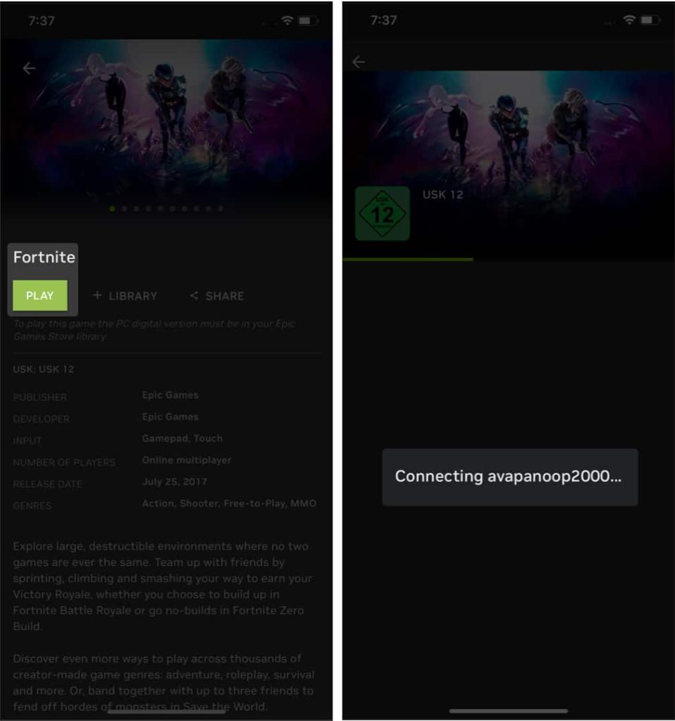How to play Fortnite on iPhone with GeForce Now